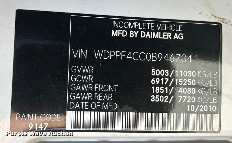 image for item DO6607 2011 Freightliner  F3CC box truck