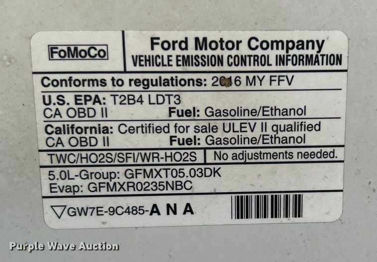 image for item DO6623 2016 Ford F150 XL SuperCrew pickup truck