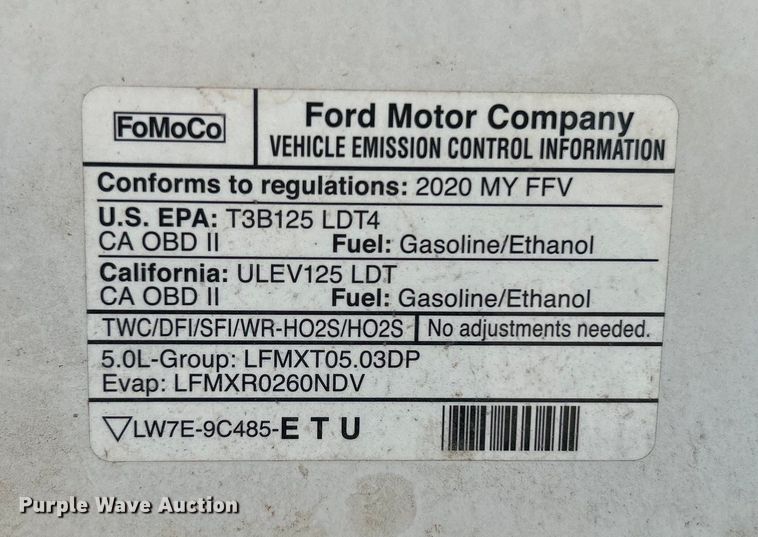 image for item DO6624 2020 Ford F150 XLT SuperCrew pickup truck