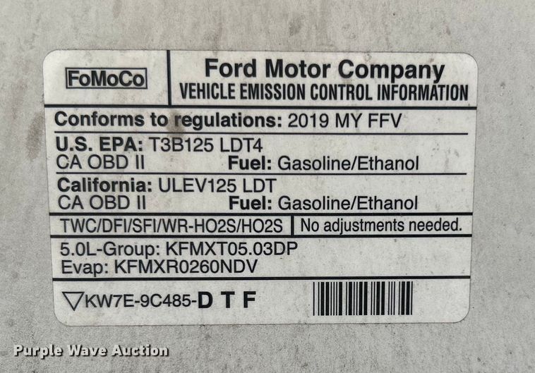 image for item DO6627 2019 Ford F150 XL SuperCrew pickup truck