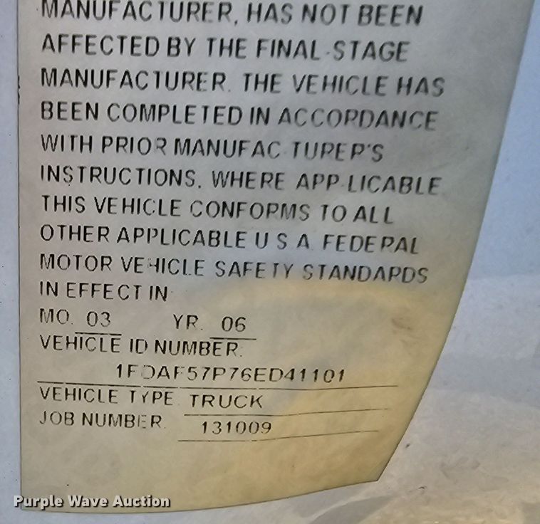 image for item DQ4464 2006 Ford F550 Super Duty XL utility / service truck