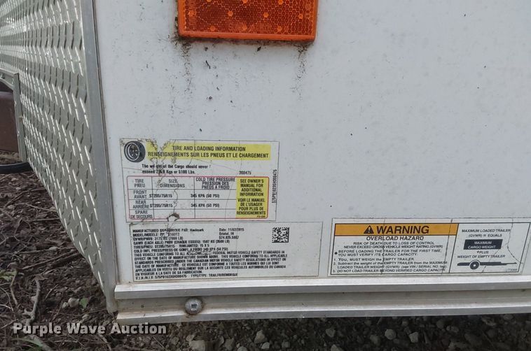 image for item DQ6827 2016 Haulmark enclosed cargo trailer