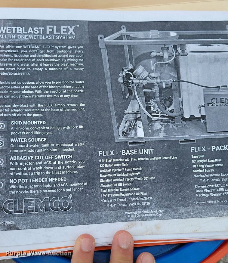 image for item DR4358 2015 Clemco Wetblast Flex sandblaster