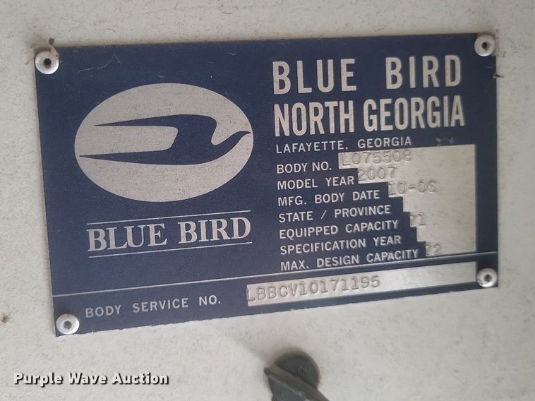 image for item DR4885 2007 Bluebird Vision school bus