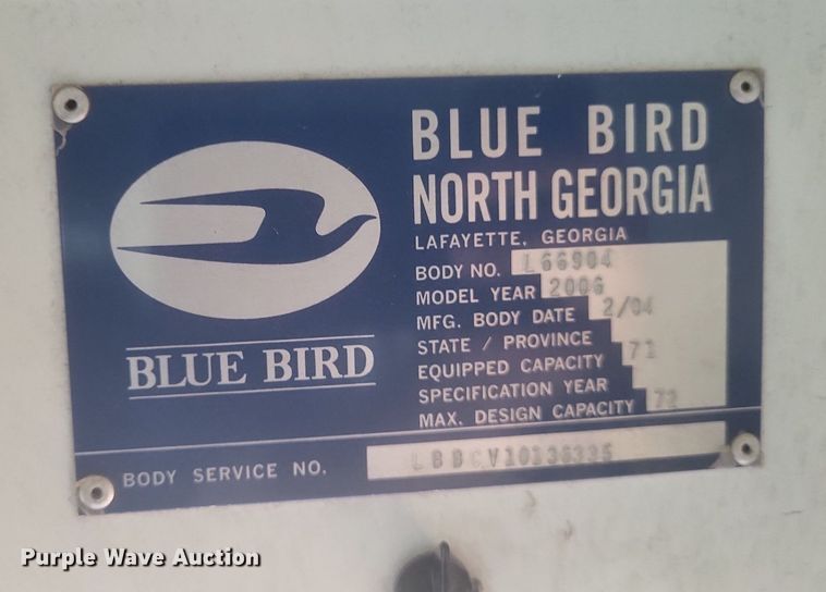 image for item DR4886 2006 Bluebird school bus