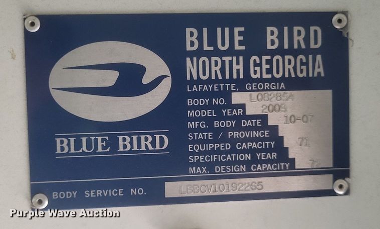 image for item DR4889 2009 Bluebird  Vision school bus