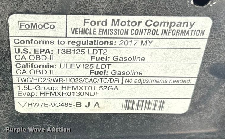 image for item DV5810 2017 Ford  Escape SE SUV