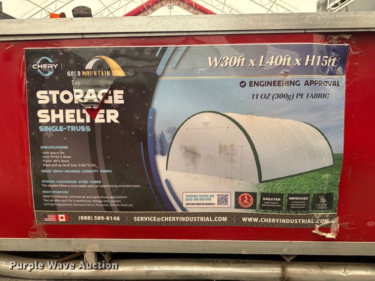 image for item DX0976 Chery Industrial Gold Mountain 304015R storage shelter