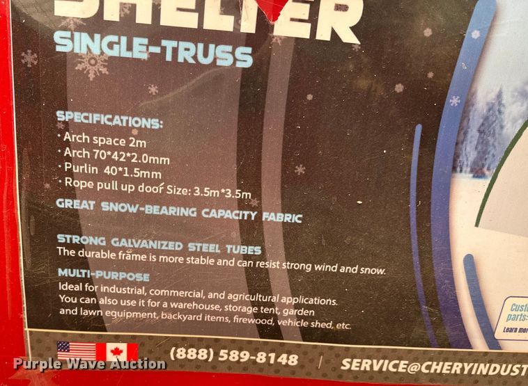 image for item DX0976 Chery Industrial Gold Mountain 304015R storage shelter