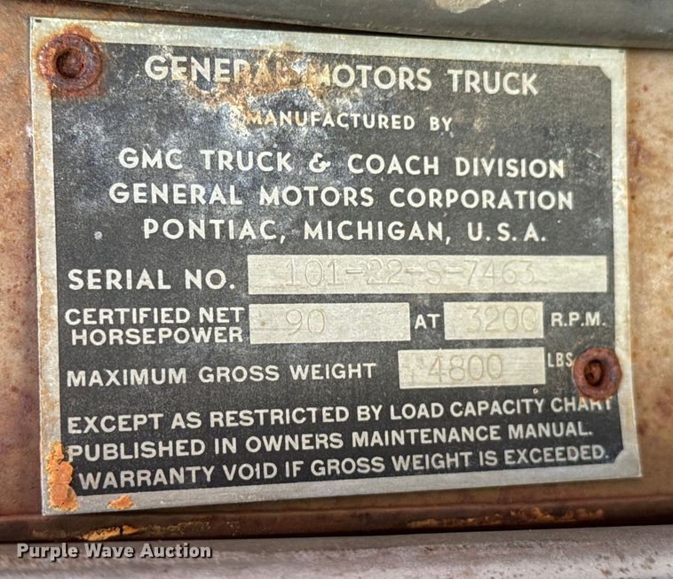 image for item DX0988 1951 GMC 1012 pickup truck