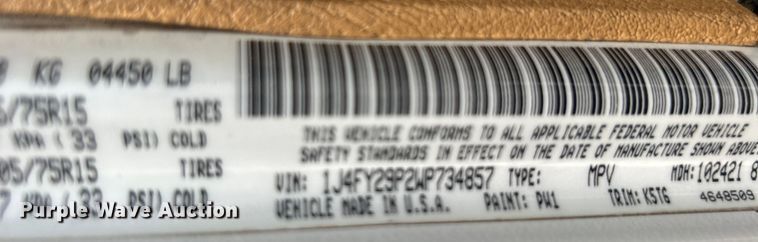 image for item EG0879 1998 Jeep Wrangler TJ SUV