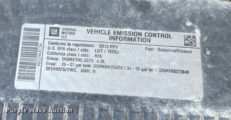 image for item EJ2788 2013 Chevrolet  Silverado 1500 pickup truck