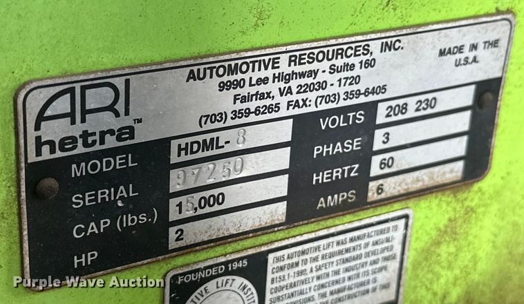 image for item EJ4428 (4) Automotive Resources ARI-hetra HDML-8 mobile lift 