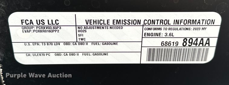 image for item EJ4440 2023 Dodge  Challenger  