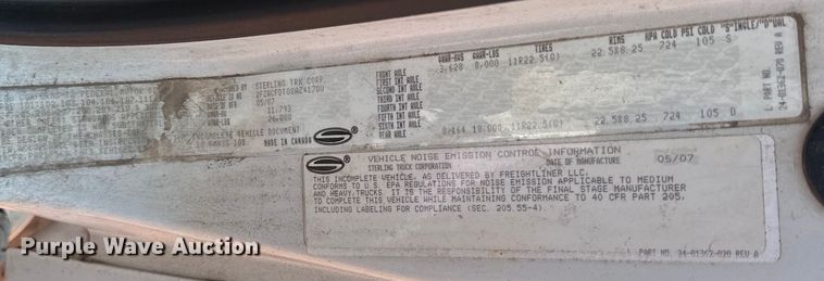 image for item EJ4465 2008 Sterling  Acterra  box truck