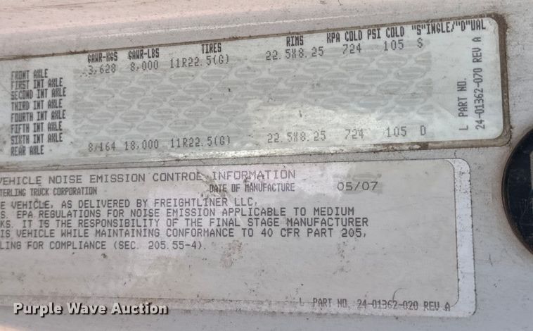 image for item EJ4465 2008 Sterling  Acterra  box truck