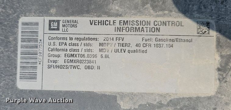 image for item EJ5768 2014 GMC Sierra 2500HD pickup truck