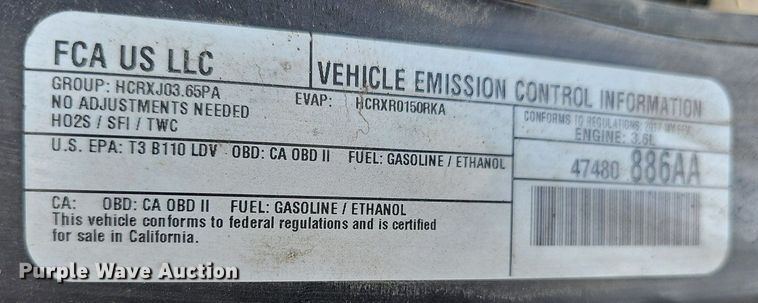 image for item EJ5774 2017 Dodge Grand Caravan van