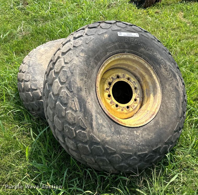 image for item EJ6399 (2) BF Goodrich 13.50-16 tires and wheels