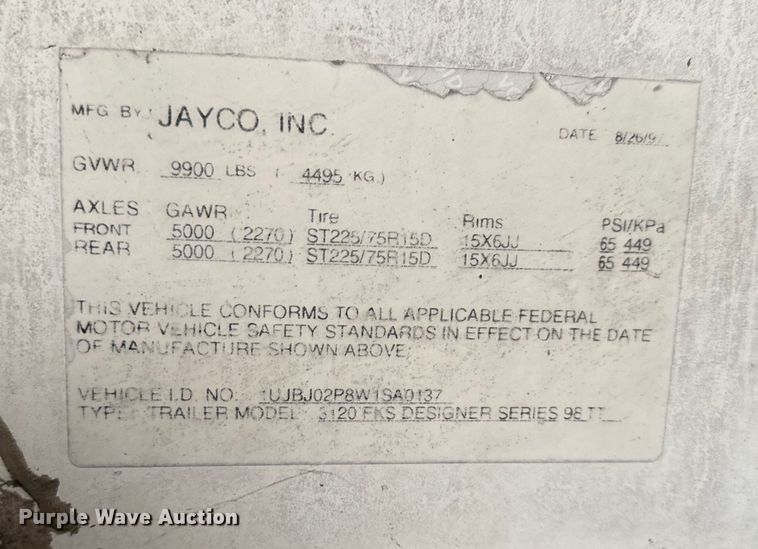 image for item EJ6428 1998 Jayco Jayco camper