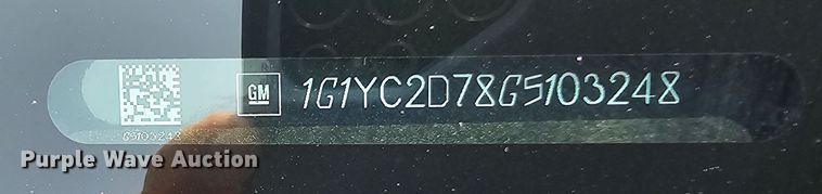 image for item EK6252 2016 Chevrolet Corvette stingray 