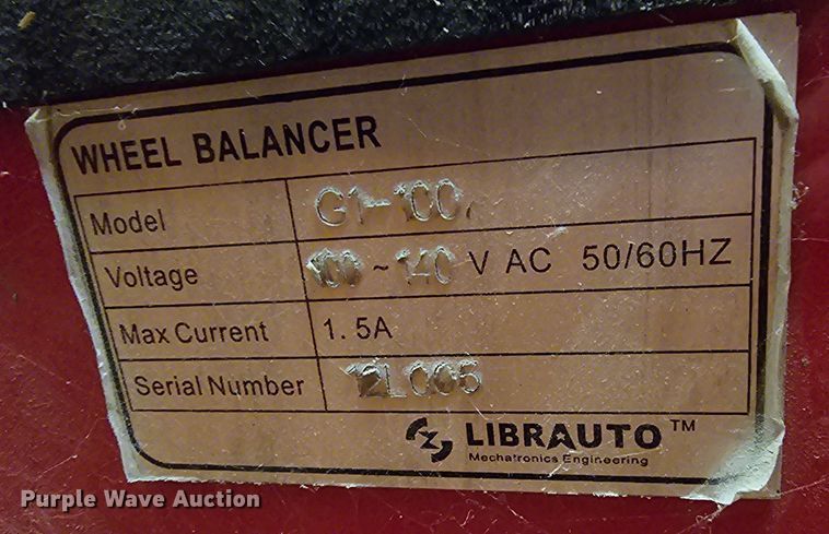 image for item EK6265 Precision  G1-100 wheel balancer