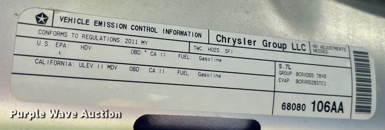 image for item EK8807 2011 Dodge Ram 2500 Crew Cab pickup truck