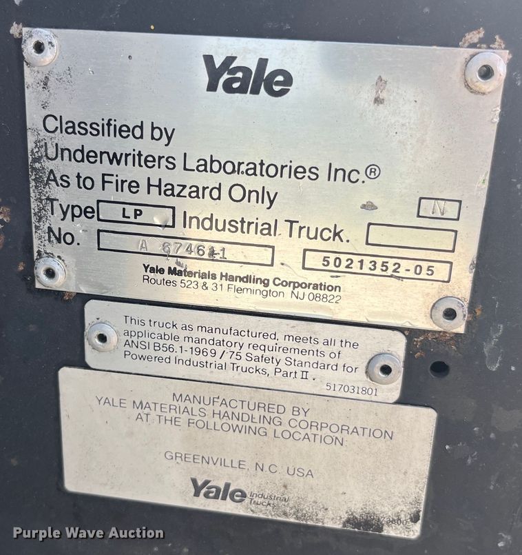 image for item EK8848 Yale C060TENUAE083 forklift