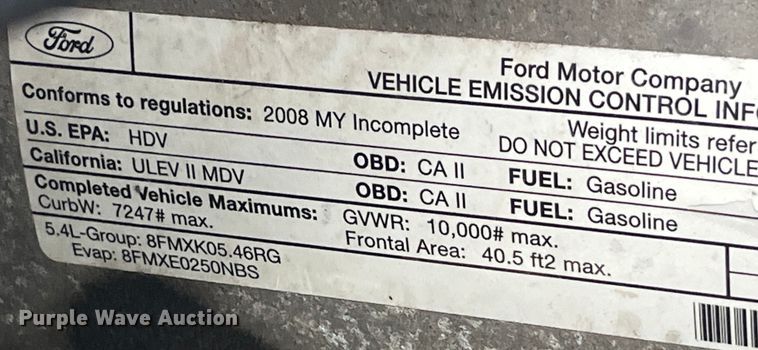 image for item EK8876 2008 Ford F350 Super Duty XL utility bed pickup truck