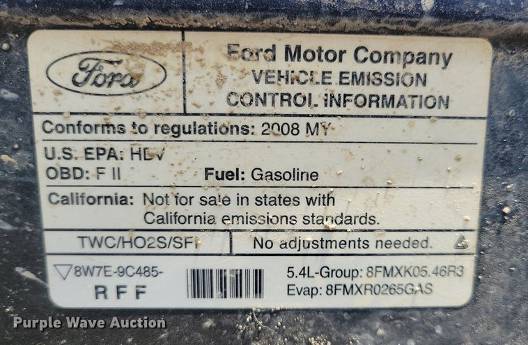 image for item KA9896 2008 Ford Econoline E350 Super Duty van