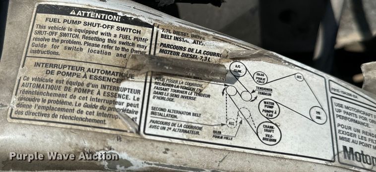 image for item LF9844 1999 Ford F450 Super Duty truck cab and chassis