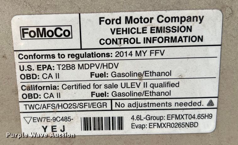 image for item LV9016 2014 Ford E150 van