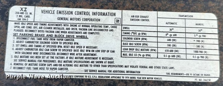 image for item NQ9642 1974 Chevrolet  Monte Carlo 