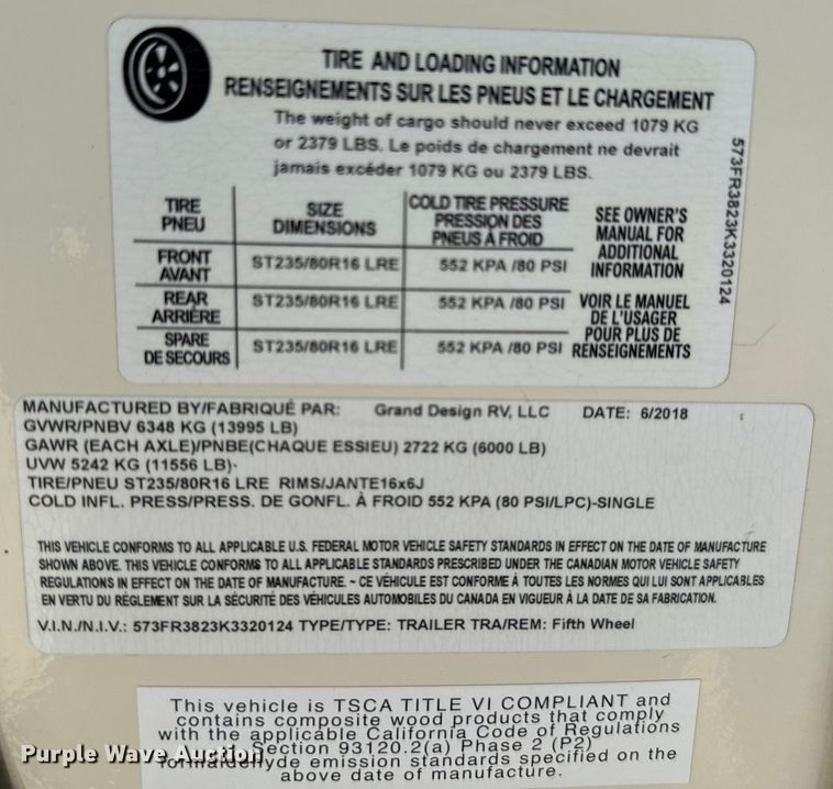 image for item NQ9643 2019 Reflection 311 camper