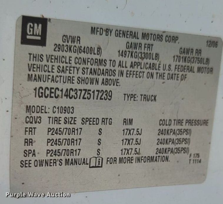 image for item NW9597 2007 Chevrolet SC1 pickup truck