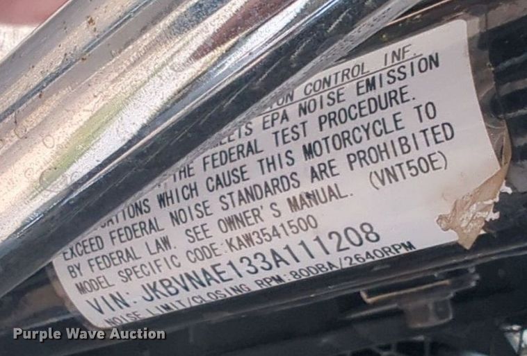 image for item NW9610 2003 Kawasaki V5E motorcycle