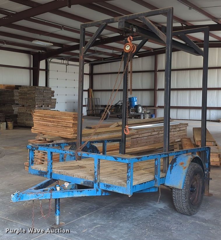 image for item NW9611 Shop built utility trailer with hoist