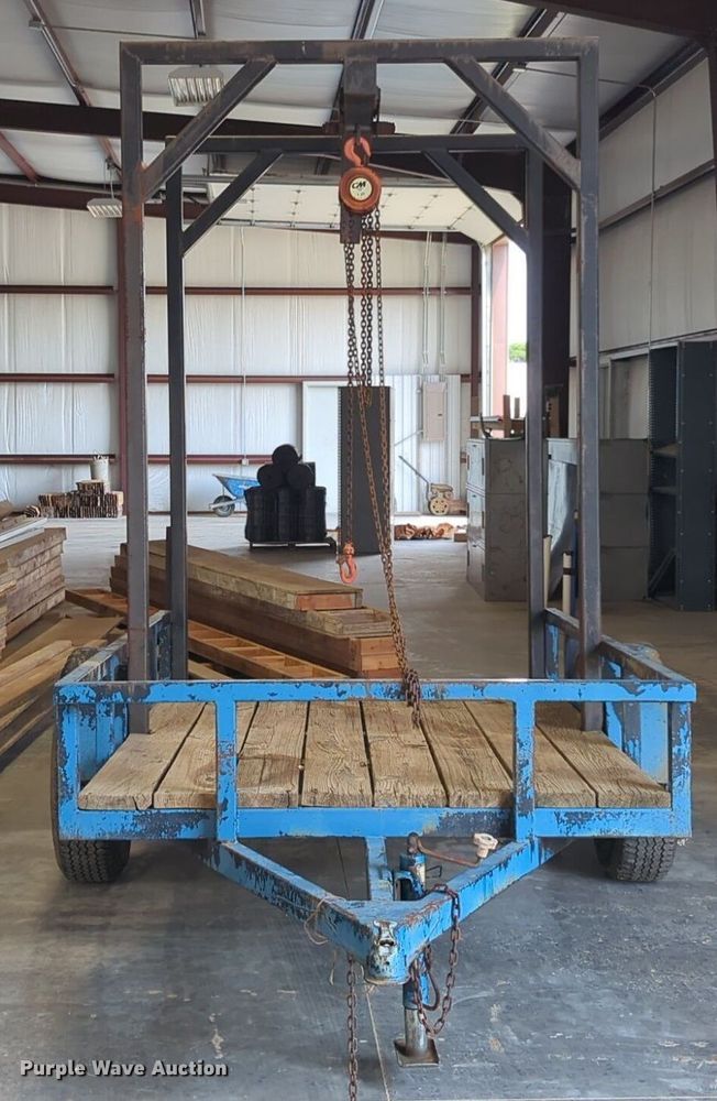 image for item NW9611 Shop built utility trailer with hoist