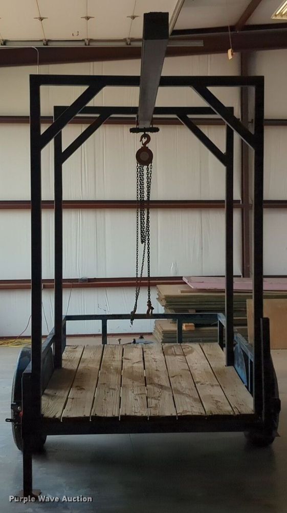 image for item NW9611 Shop built utility trailer with hoist