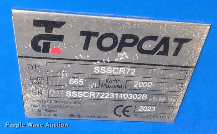 image for item NW9658 2023 Topcat SSSCR72 skid steer soil conditioner