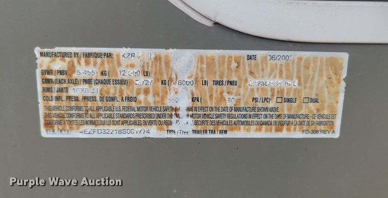 image for item NZ9823 2008 K-Z Durango  camper