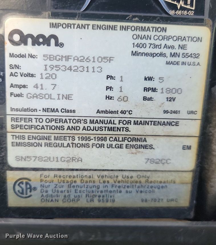 image for item OD9588 1995 American Dream Ford35 Bounder RV