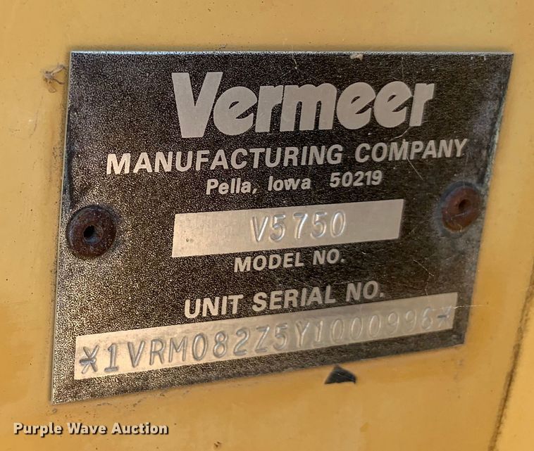 image for item DM1750 2000 Vermeer V5750 rock saw