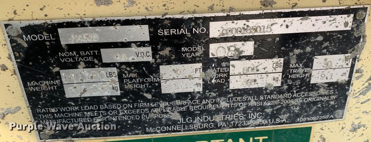 image for item DM7945 2006 JLG M4069 scissor lift