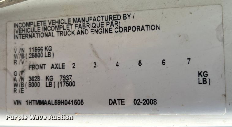 image for item DO6621 2009 International DuraStar 4300 flatbed truck