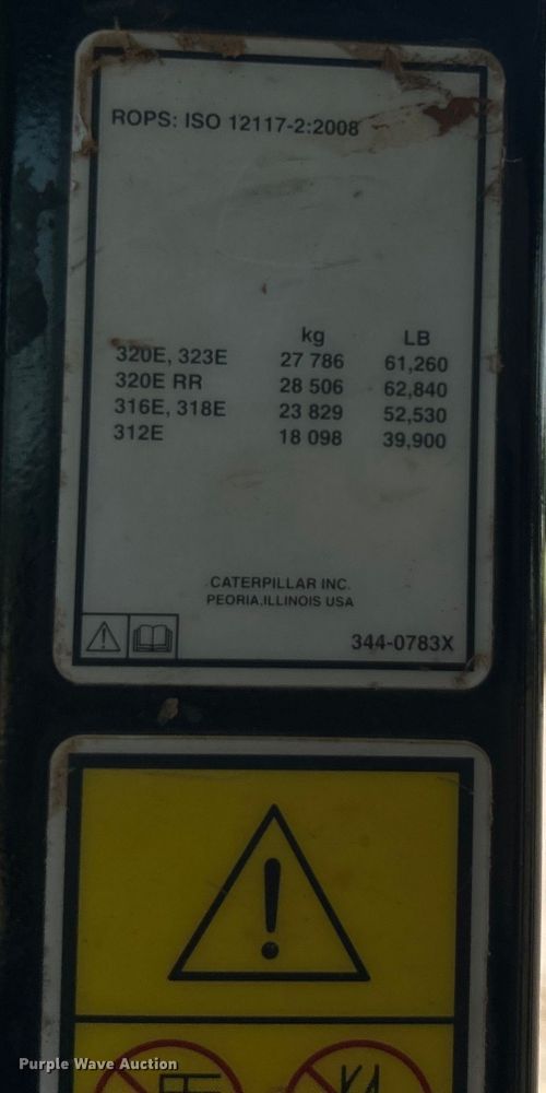 image for item DO6629 2014 Caterpillar 320E L excavator