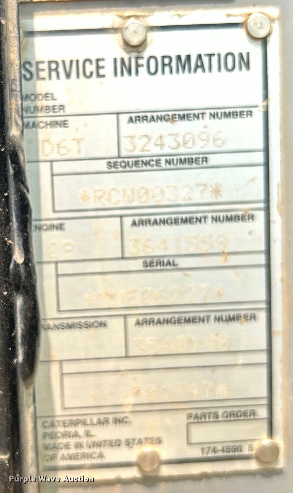 image for item DO6630 2012 Caterpillar  D6T XW dozer