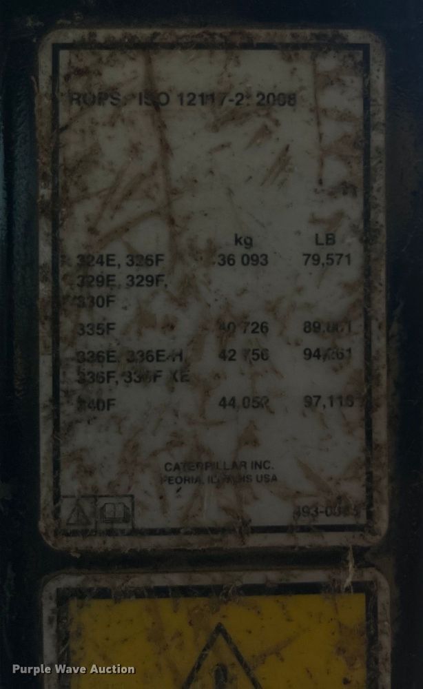 image for item DO6633 2018 Caterpillar 335F L CR excavator