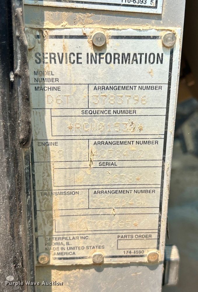 image for item DO6634 2014 Caterpillar D6T XW dozer