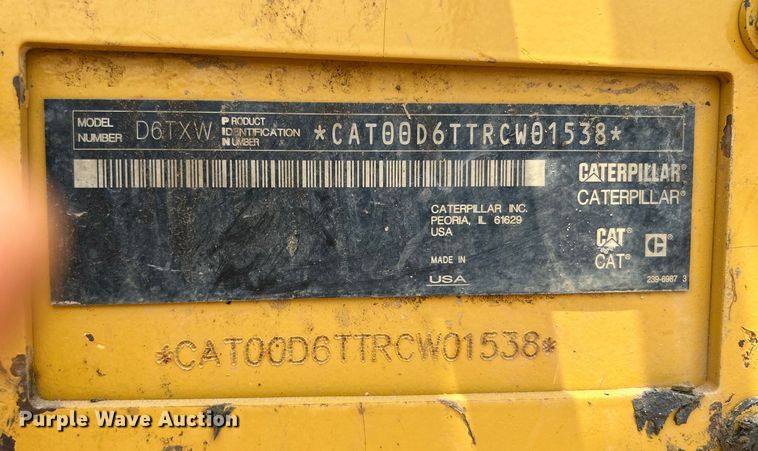 image for item DO6634 2014 Caterpillar D6T XW dozer